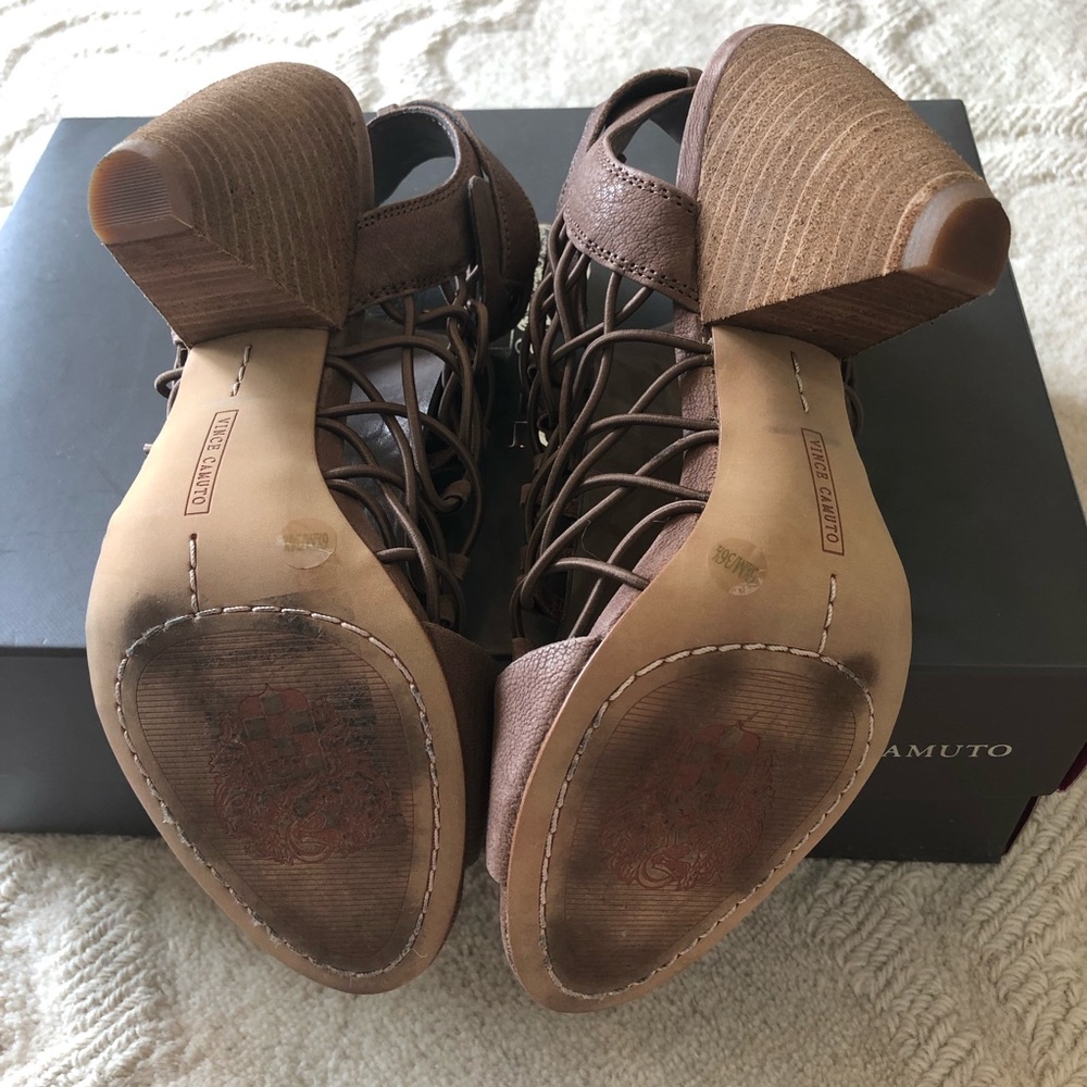 Vince Camuto Caged Leather Sandals - Picture 4 of 5